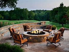 Image result for Fire Pit and Outdoor Retractable TV