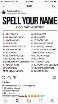 Image result for Workout Routine List