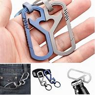Image result for Carabiner Clip Key Chain Hook White