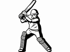 Image result for Cricket Batsmen Outline