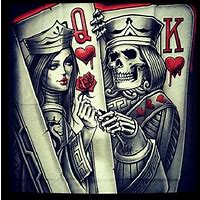 Image result for King and Queen Card Couples Tattoos
