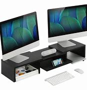 Image result for 2 Tier Desk Dual Monitor