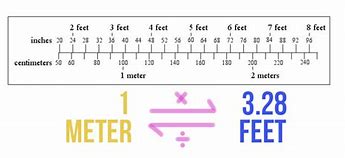 Image result for Feet vs Meters Chart