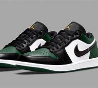 Image result for Green and Black Jordan 1 Low-Cut