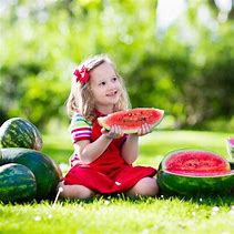 Image result for Little Girl Eating Watermelon