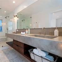 Image result for Ideas for Concrete Bathroom Countertops