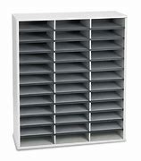 Image result for literature holders literature organizer laminate shell 72 letter size compartments dove gray