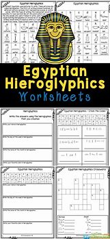 Image result for Ancient Egypt Hieroglyphics Worksheet