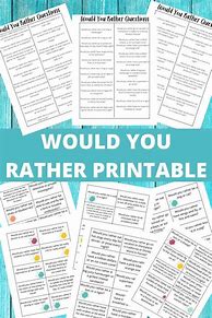 Image result for Would You Rather List