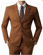 Image result for Slim Fit Brown Suits for Men