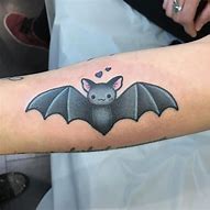 Image result for Bat Tattoo Neck Design