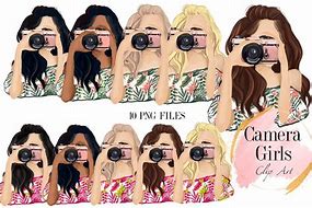 Image result for Girl with Camera Clip Art