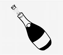 Image result for Clip Art Black Champagne Bottle