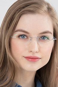 Image result for Silver Eyeglasses Frames