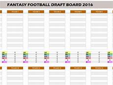 Football 2016 Draft Board My Excel Templates