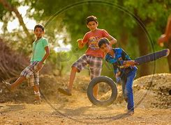Image result for Indian Village Kids Playing Cricket
