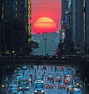 Image result for Half Sun Manhattanhenge