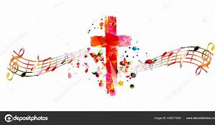Image result for Cross with Music Notes
