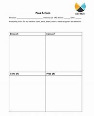Image result for Write at Least Five Cons and Pros Worksheet