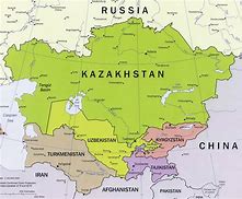 Image result for Map of Central Asia