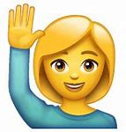 Image result for Woman with Hand Up Emoji