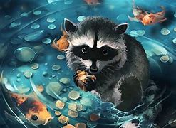 Image result for Raccoon Wallpaper Painting