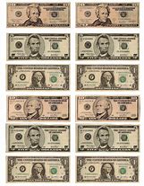 Image result for Real Size Fake Money Printable