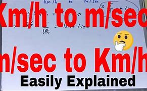 Image result for Km H to M S