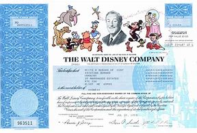 Image result for Old Disney Stock Certificates