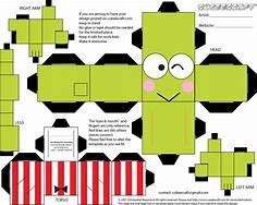 Image result for 3D Paper Character Template