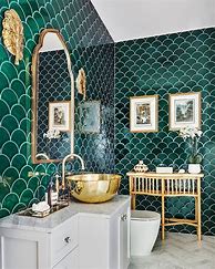 Image result for Modern Bathroom Green Floor Tile