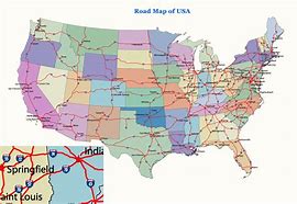 Image result for United States Road Map USA Cities