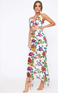 Image result for Floral Cut Out Maxi Dress
