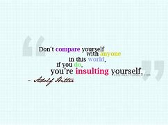 Image result for Don't Compare Yourself to Others Cartoon
