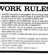 Image result for Funny Work Rules Quotes