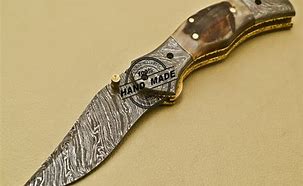 Image result for Damascus Steel Pocket Knives