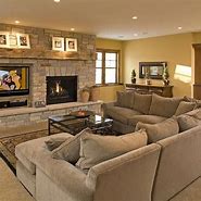 Image result for Living Room Layout with TV Next to Fireplace