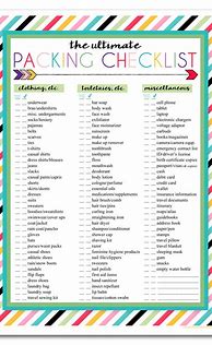 Image result for Printable Travel Packing List Template Free