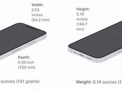 Image result for iPhone 13 Pro Size in Inches