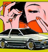 Image result for Initial D Red Car and Toyota AE86