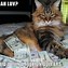 Image result for Cat with Wallet No Money Meme