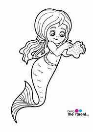 Image result for Mermaid Coloring Pages to Print for Kids