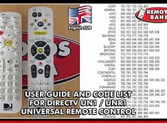 Image result for Direct TV Remote Codes Onn