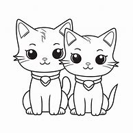 Image result for 2 Cats Coloring Pages