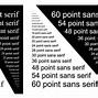 Image result for Print Font Size Chart