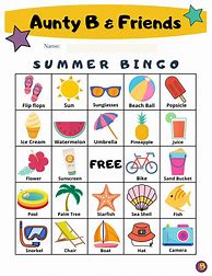 Image result for Summer Bingo Middle School