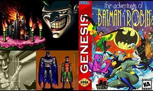 Image result for Genesis Title Screen Adventures Batman Robin