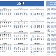 Image result for 2018 Federal Holiday Calendar