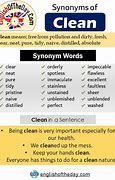 Image result for Another Word for Clean