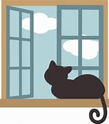 Image result for Cat Looking Out Window Clip Art